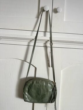 HOBO Sage Green Leather Crossbody Bag